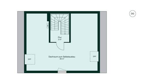 Geräumiges Dachgeschoss mit viel Stauraum - 