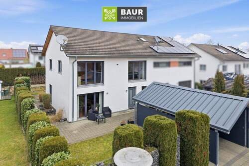 Luftaufnahme - 360°I Tolles Familienheim in ruhiger Lage von Ravensburg-Bavendorf - Doppelhaushälfte in Top-Zustand