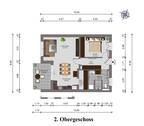 Grundriss 2 Zimmerwohnung - 