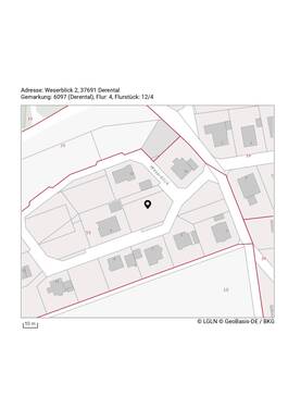 Lageplan, Weserblick 2, Derental - 
