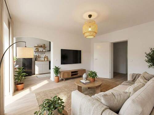 Digitale Deko/Möbel Wohn/Küche - 3 Zimmer Etagenwohnung in Aachen