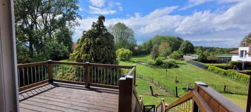 Terrasse mit Weitblick - Traumhaftes Hof-Wohnen an Stadtgrenze OS - optionale Weide & Halle mit el. Rolltor