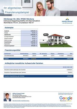 Musterberechnung mit 40 % Eigenmitteln - 