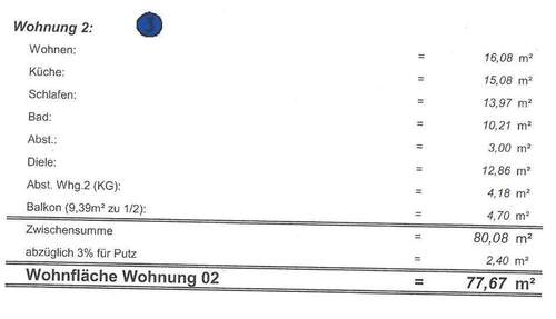 Wfl. Wohnung 2 - 