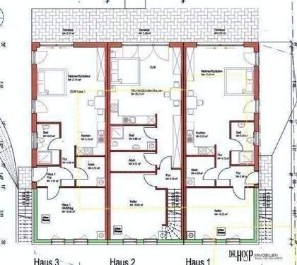Erdgeschoss der Nordwohnung mit Terrasse - 