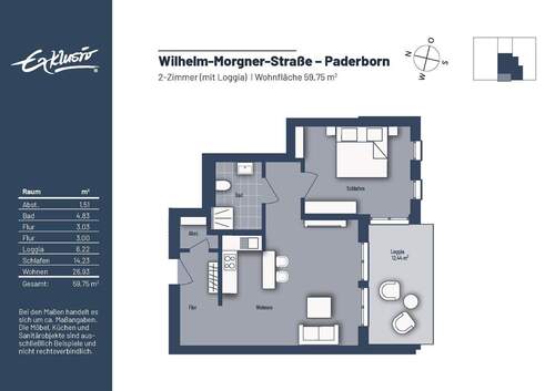 WE_08 - obergeschoss - Etagenwohnung mit 59,80 m&sup2; in Paderborn zum Kaufen