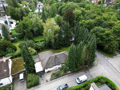 Luftbild Richtung Süden - Grundstück in München