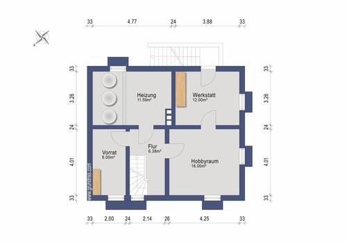 Keller (Darstellung und Maßangaben sind ohne Gewähr) - 