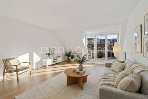 Wohnzimmer digital möbliert - 3 Zimmer Etagenwohnung zum Kaufen in Norderstedt