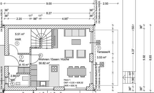 Erdgeschoss - 5 Zimmer Einfamilienhaus in Berg