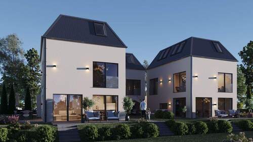 Visualisierung Gartenansicht - 5 Zimmer Einfamilienhaus zum Kaufen in Berg