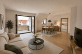 Wohnzimmer mit KI - 2 Zimmer Einfamilienhaus in Gundelfingen an der Donau