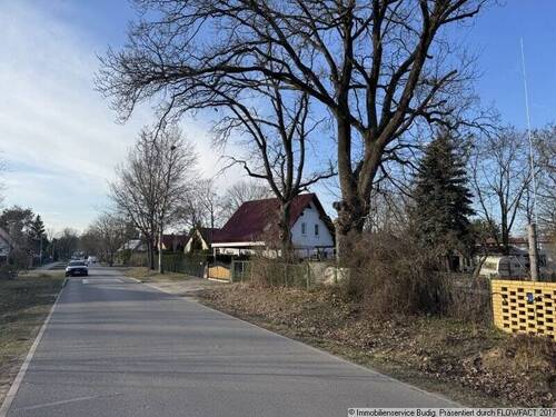 Anliegerstraße, rechts befindet sich das Grundstück - Grundstück in Fredersdorf-Vogelsdorf zum Kaufen