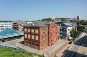 Drohnenansicht - Helle Büro- Praxisfläche mit flexibler Nutzung und Aufzug - in Rostocks Innenstadt