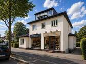 Gebäudeansicht (Visualisierun - Freistehendes Zweifamilienhaus mit zwei Gewerbeeinheiten, Vollkeller und Garten in Kleinmachnow