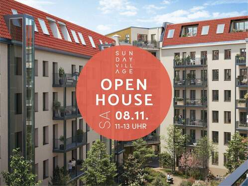 Open House - Wohnen ohne Kompromisse: 4-Zimmer-Wohnung mit zwei Bädern, Balkon zum ruhigen Innenhof und Aufzug