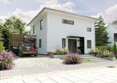 Einfamilienhaus-Flair-124-Kubus-Holz-Strassenansic - 