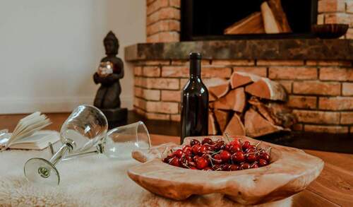 Kamin im Wohnzimmer - 