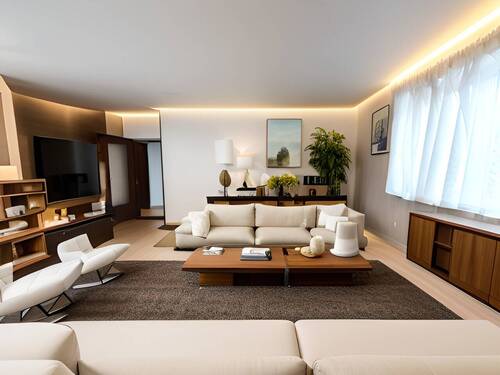 Wohnzimmer (KI) - 2 Zimmer Etagenwohnung in Düsseldorf