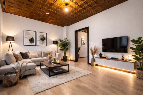 Einrichtungsbeispiel Wohnzimmer - 3 Zimmer Mehrfamilienhaus, Wohnhaus in Gelsenkirchen