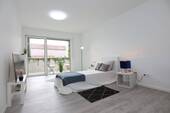 Schlafzimmer - Erstbezug nach Sanierung sehr helle 2- Zimmerwohnung mit 2 Balkonen
