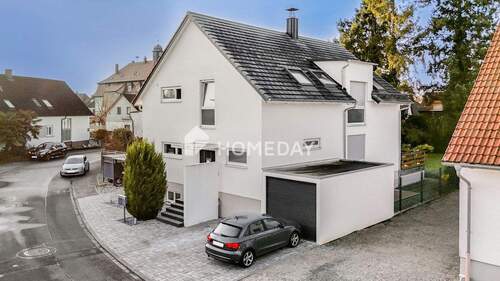 Außenansicht Drohne 2 - Stilvolles Energiesparhaus mit Einliegerwohnung, hochwertiger Ausstattung & großzügiger Wohnfläche