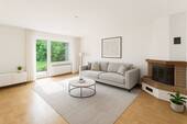 Wohnzimmer KI Beispiel - 4 Zimmer Etagenwohnung zum Kaufen in Pulheim