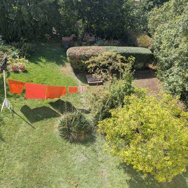 Garten mit Wäscheleine - 