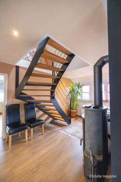 Essbereich mit Zugang ins Studio - 4 Zimmer Mehrfamilienhaus, Wohnhaus in Nürnberg