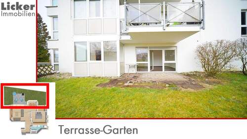Terrasse-Garten - 2 Zimmer Etagenwohnung in Winnenden