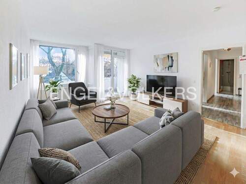 Wohnzimmer - 2 Zimmer Etagenwohnung zum Kaufen in Erkrath