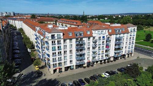 Vogelperspektive - Attraktive 2-Zimmer-Wohnung mit TG-Stellplatz - Elbnähe inklusive