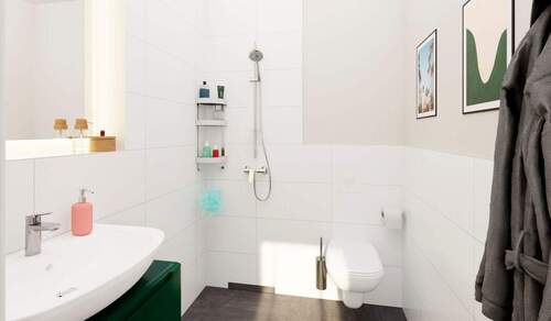 Bad mit bodengleicher Dusche - 