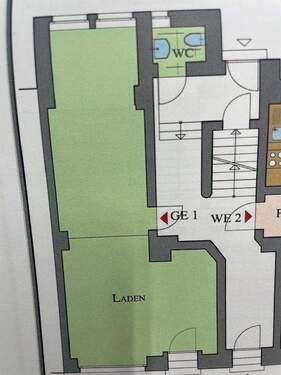 Laden mit Schaufenster usw. - 1 Zimmer Gewerbeobjekt (Büro, Produktion, Verkauf) in Glauchau