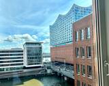 Blick aus dem Büro - Vespuccihaus Hafencity: Teambüro 3 mit Elbphilharmonie-Blick, 247 Zugang