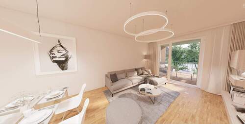Wohnzimmer - Etagenwohnung in Göttingen zum Kaufen