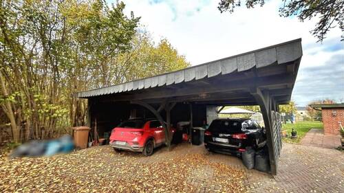 Doppelcarport mit Schuppen - 