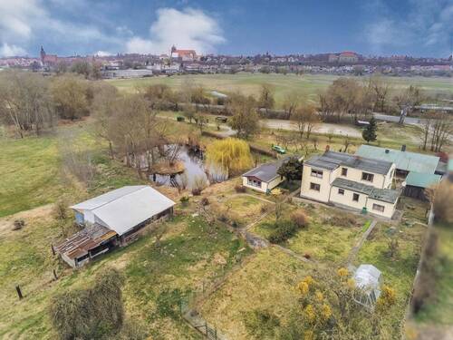 Luftansicht - Einfamilienhaus mit 280,00 m&sup2; in Havelberg zum Kaufen