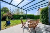 Terrasse 1 - Glaspergola - 4 Zimmer Reihenendhaus in Frankfurt am Main