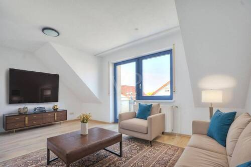 Mögliche Möblierung Wohnzimmer - Etagenwohnung mit 27,80 m&sup2; in Bad Wimpfen zum Kaufen