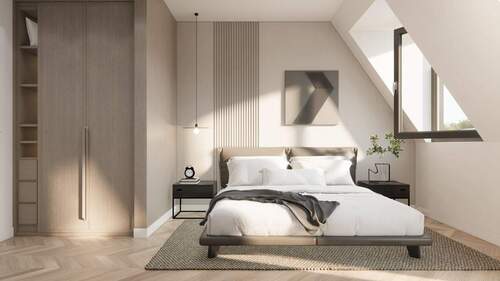 Schlafzimmer - visualisiert - Etagenwohnung mit 117,80 m&sup2; in Berlin zum Kaufen