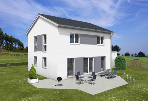 Front und Giebel West.png - 5 Zimmer Einfamilienhaus zum Kaufen in Altdorf bei Nürnberg
