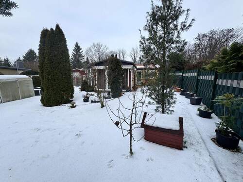 Garten Blickrichtung zum Wintergarten B.1 - Bungalow mit 72,00 m&sup2; in Belgern-Schildau zum Kaufen