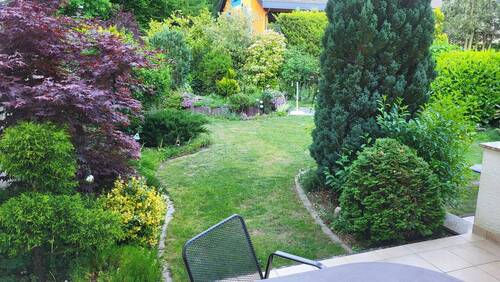 Garten - Doppelhaushälfte mit 195,00 m&sup2; in Oftersheim zum Kaufen
