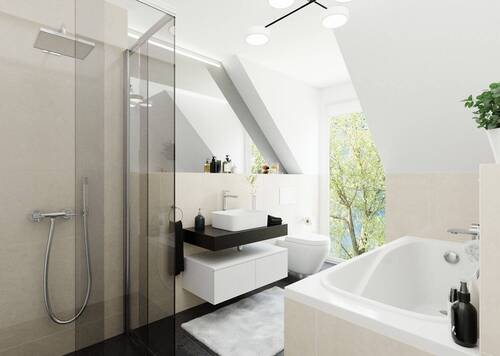 Visualisierung Bad - 2 Zimmer Etagenwohnung in Erlangen