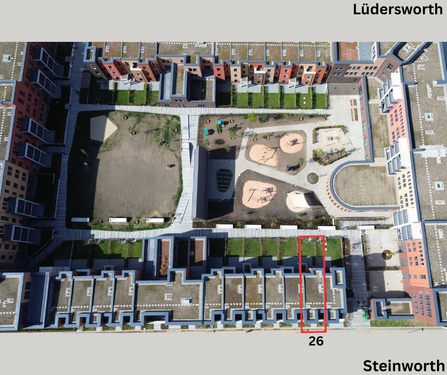 Steinworth 26 Vogelperspektive.png - Mehrfamilienhaus, Wohnhaus mit 131,80 m&sup2; in Hannover zur Miete