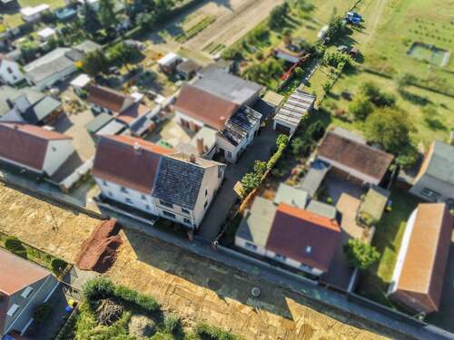 Luftaufnahme - 3 Zimmer Doppelhaushälfte in Tangerhütte