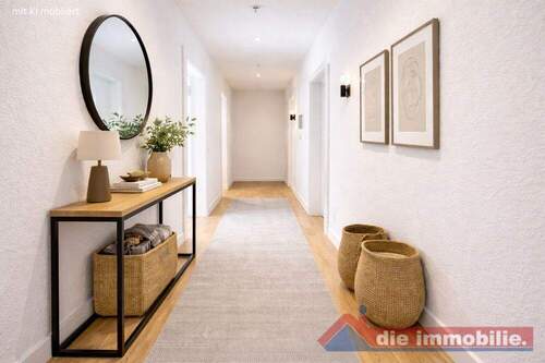 Flur mit KI möbliert - 3 Zimmer Etagenwohnung zum Kaufen in Magdeburg / Stadtfeld Ost