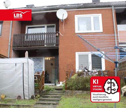 Blick vom Garten - Reihenmittelhaus zum Kauf - 219.000,00&nbsp;EUR Kaufpreis, ca.&nbsp; 135,00&nbsp;m&sup2;&nbsp;Wohnfl&auml;che