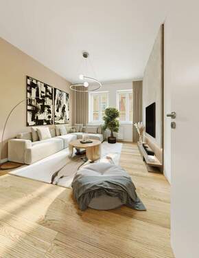Gestaltungsidee für Wohnbereich nach Renovierung - 3 Zimmer Etagenwohnung zum Kaufen in Nürnberg